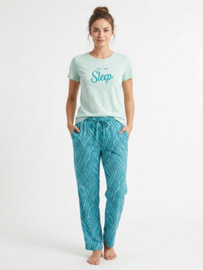 Belleza Crew Neck C/Jersey Pajama Set  0104-Multi