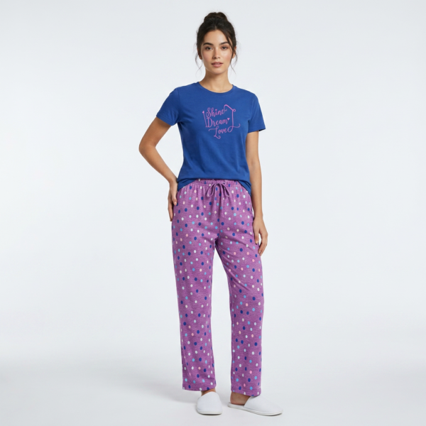 Belleza Crew Neck C/Jersey Pajama Set  0105-Multi