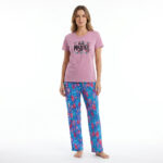 Belleza Crew Neck C/Jersey Pajama Set  0110-Multi