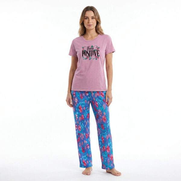 Belleza Crew Neck C/Jersey Pajama Set  0110-Multi