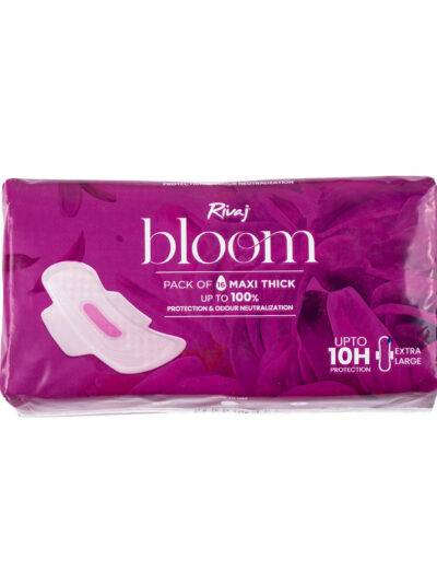 Rivaj Maxi Thick Bloom Sanitary Pads (Extra Large) 16 PCS