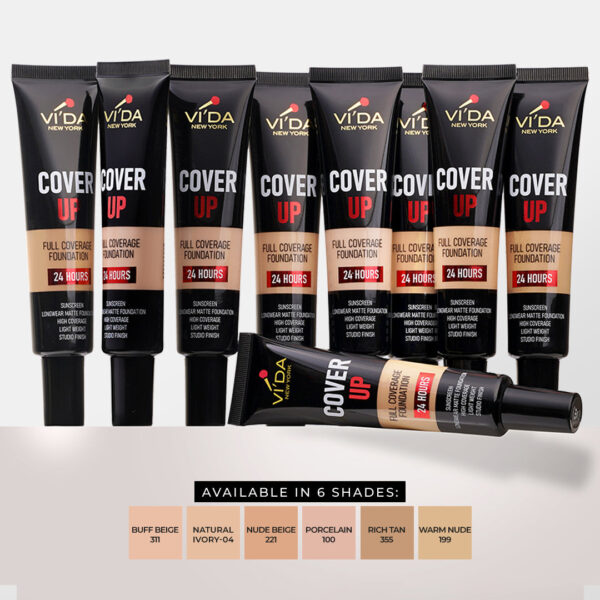 Vida Cover Up  Foundation Tube 30ml - 355 Light Rich Tan