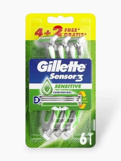 gillette-sensor-3-sensitive-comfort-gel-razor-6s