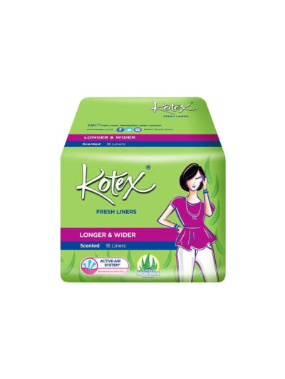 Kotex Fresh Longer & Wider Scented Panty Liners 16’S