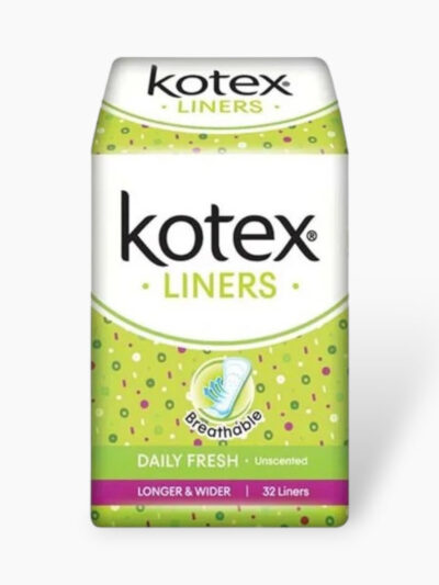 Kotex Fresh Longer and Wider Unscented Panty Liners 32’S