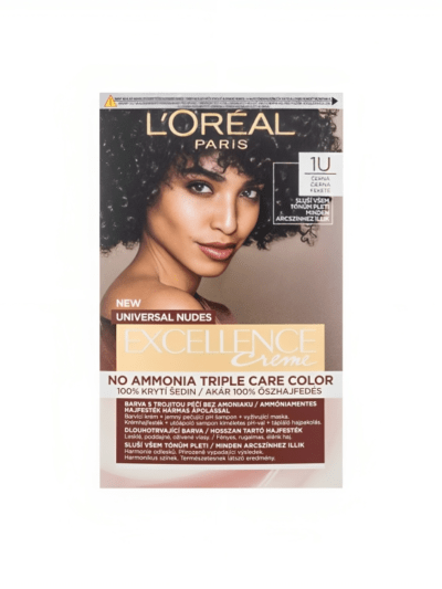 Loreal Excellence Crème Tripple Protection – 1U Black Hair Color 48ml