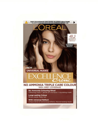 Loreal Excellence Crème Tripple Protection – 4U Dark Brown Hair Color 48ml