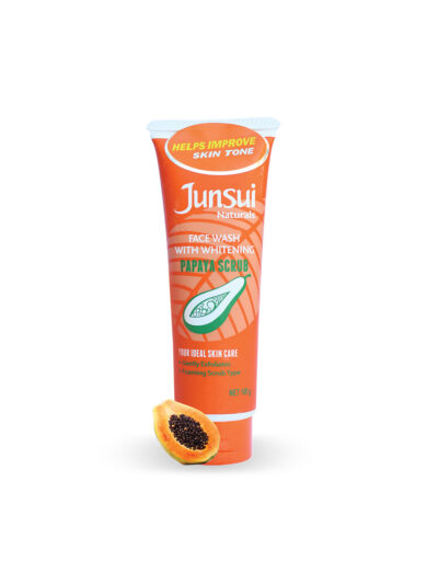 Junsui Naturals Papaya Scrub Whitening Face Wash 100g
