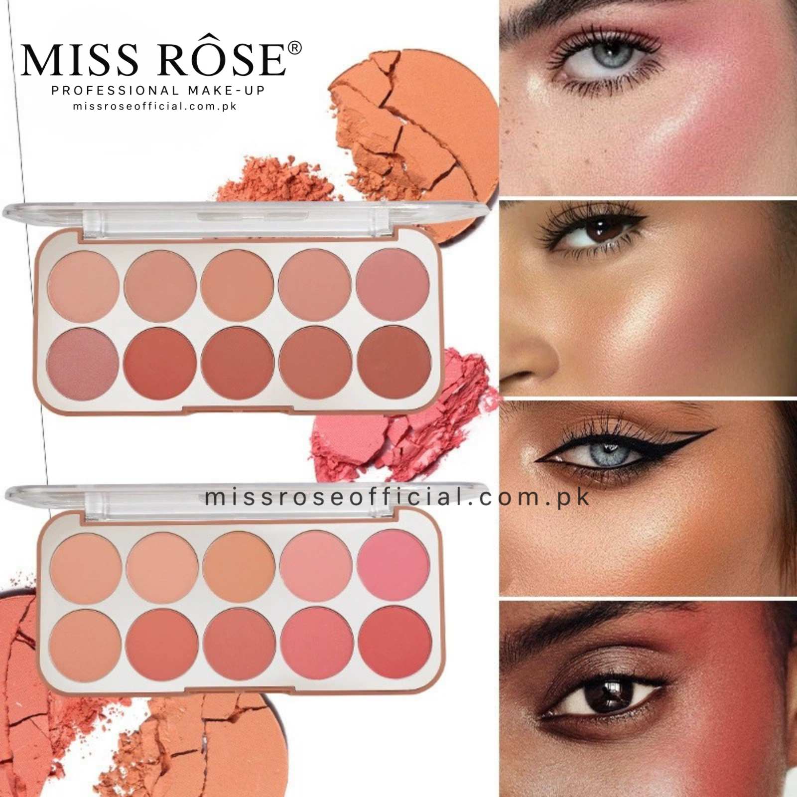 MISS R?SE? 10-Color Blushers Palette