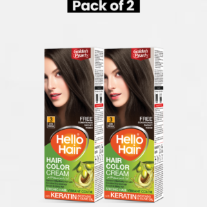 Pack of 2 Hello Hair - Hair Color Dark Brown 3