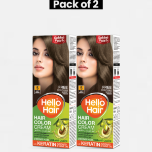 Pack of 2 Hello Hair - Hair Color Light Brown 5