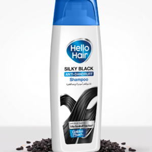 Hello Hair Silky Black Anti-Dandruff Shampoo with Black Seed Oil ? For Silky, Shiny & Flake-Free Hair