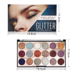 Miss Rose Eyeshadow Palette 18 Colors Glitter