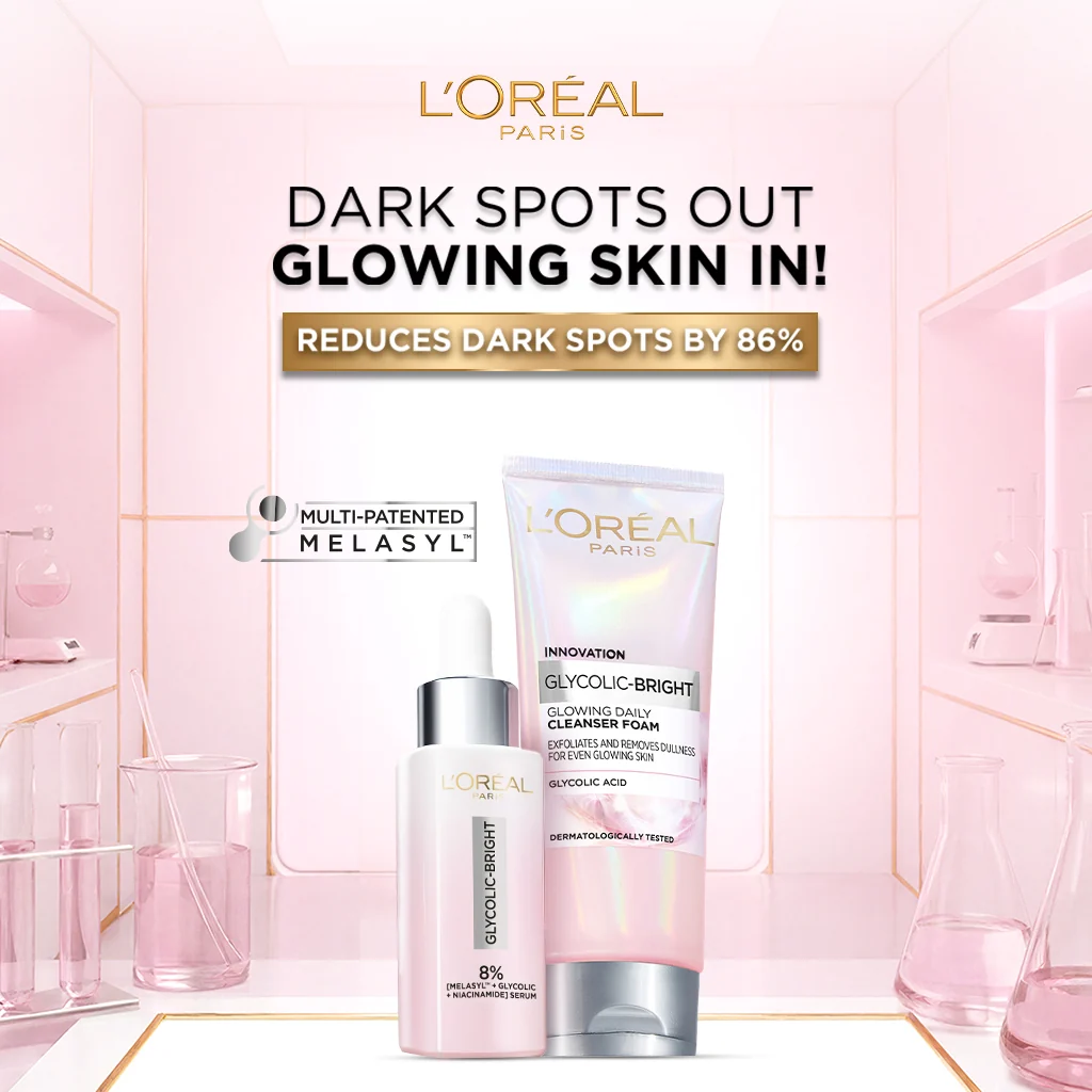 L'Oréal Paris – dark spots out, glowing skin in
